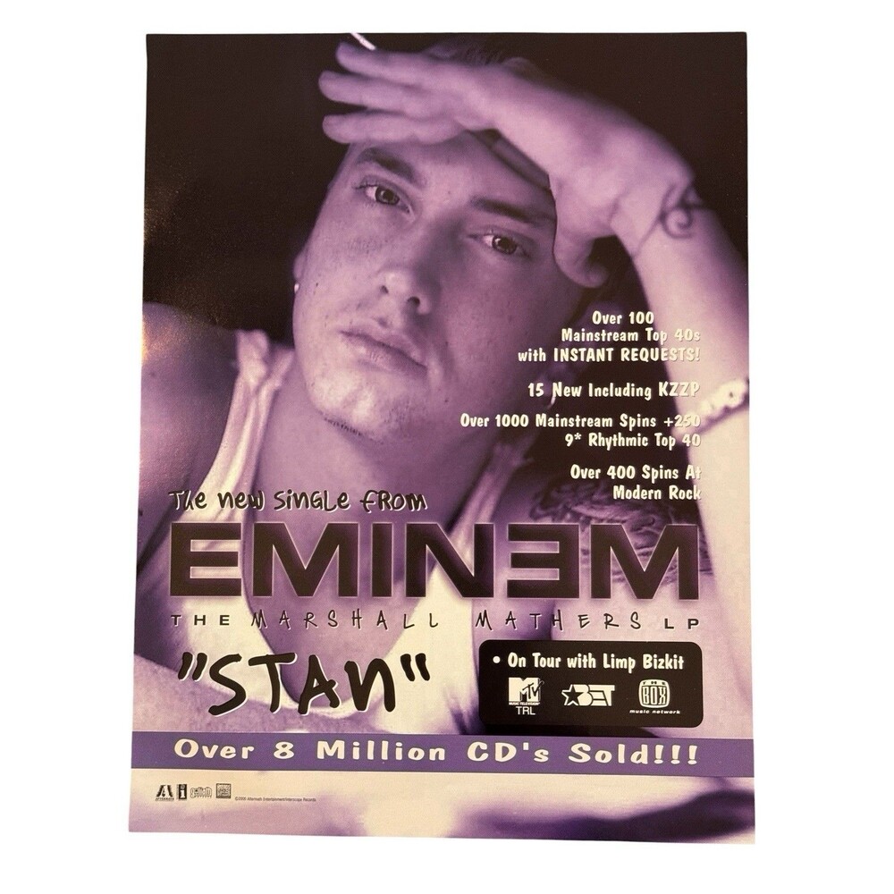 EMINEM STAN Promo Trade Ad – Original RAP Music Advert 8.5 x 11